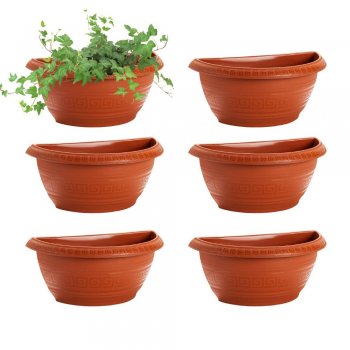 Vasos De Parede Médio 3,3 Litros - Kit com 6 - Terracota